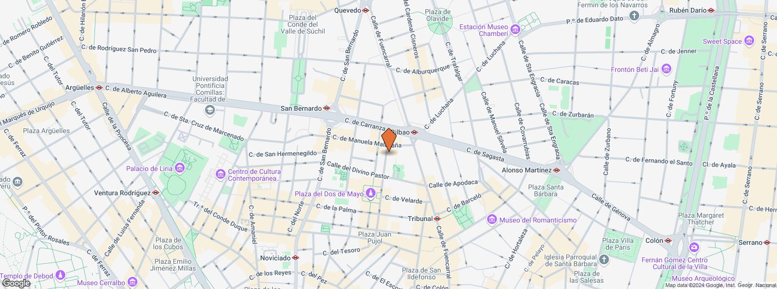 Location Map for Calle San Andrés, 38, Centro, Madrid, 28004