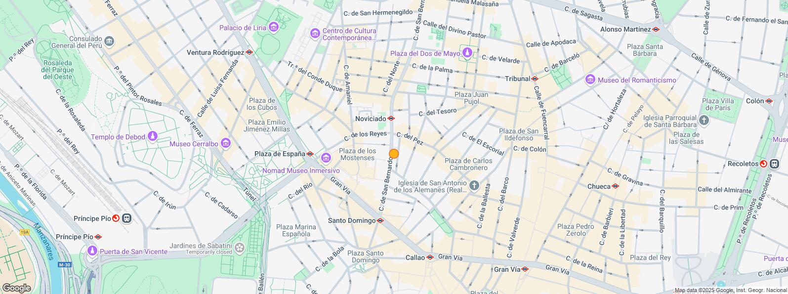 Location Map for Zona Malasaña, Centro, Madrid, 28004