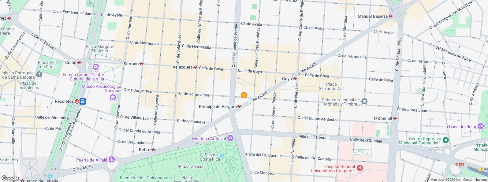 Mapa de Calle Alcalá, Salamanca, Madrid, 28009