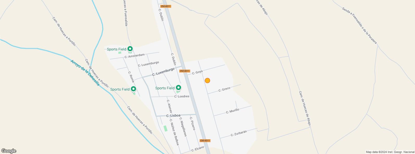 Location Map for Zona industrial, Huecas, Toledo, 45511