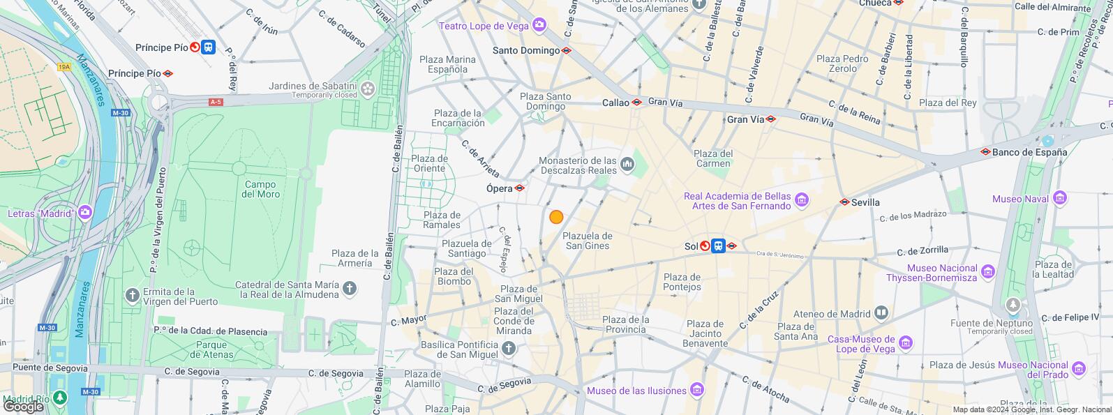 Mapa de Calle Costanilla Ángeles, Centro, Madrid, 28013