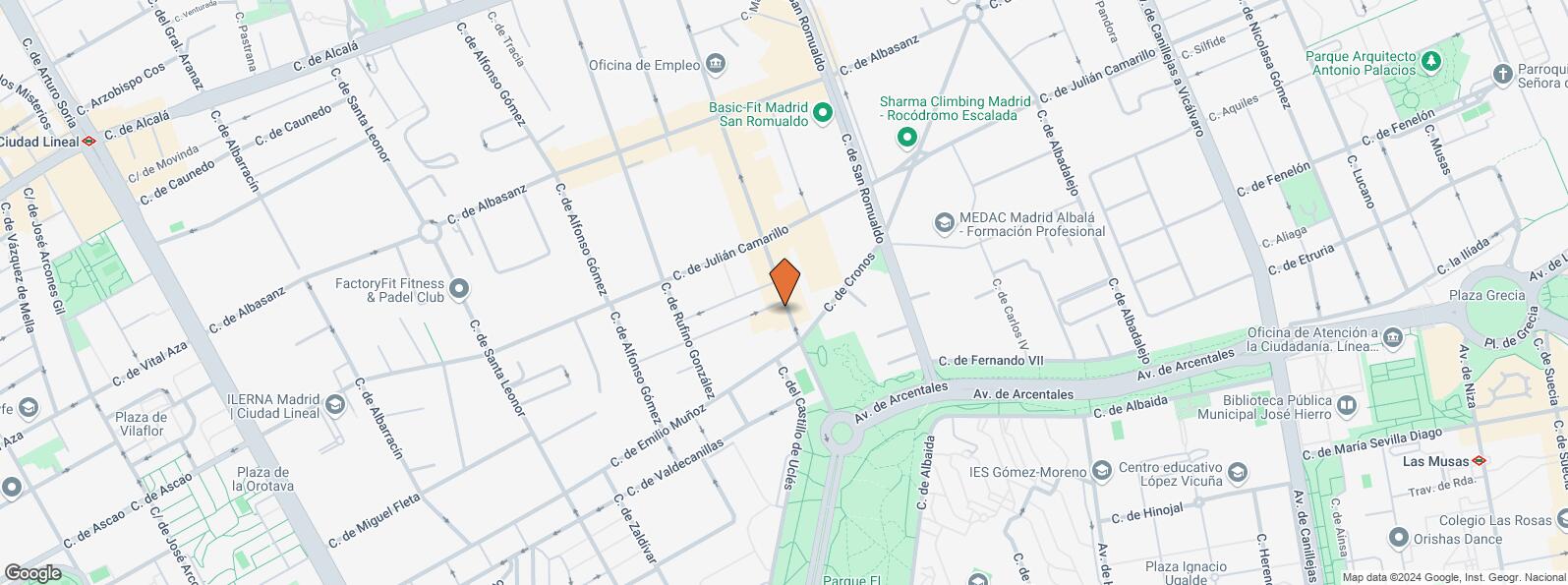 Mapa de Calle Miguel Yuste, 58, San Blas - Canillejas, Madrid, 28037