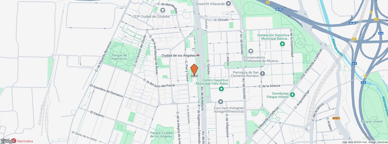 Mapa de Calle Pan y Toros, 33, Villaverde, Madrid, 28041