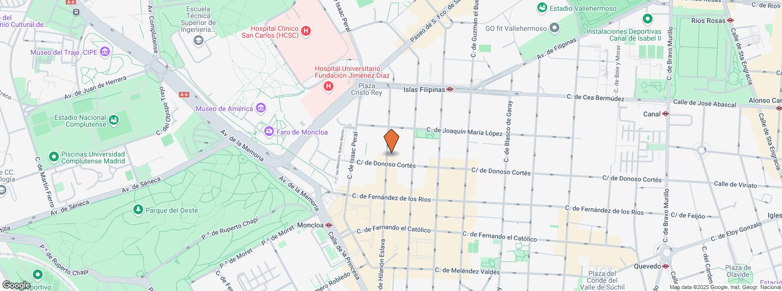 Location Map for Calle Hilarión Eslava, 44, Chamberí, Madrid, 28015