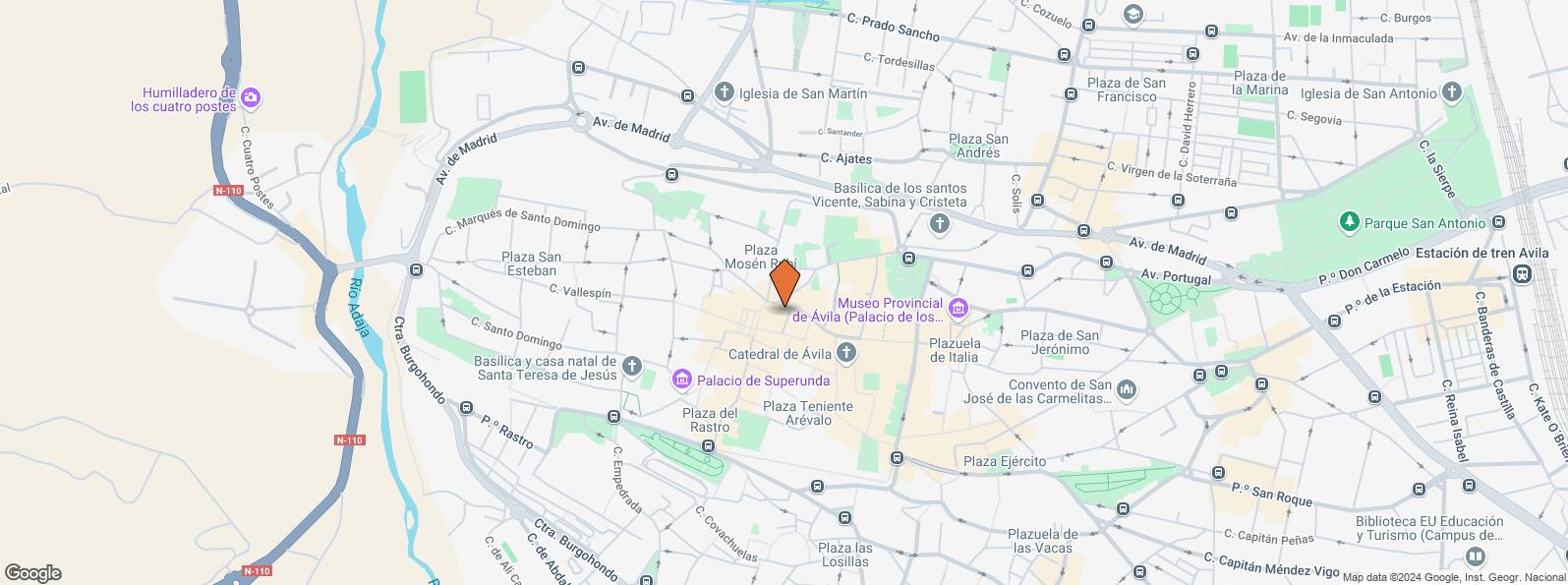 Location Map for Calle Tomás Luis de Victoria, 4, Ávila, 05001