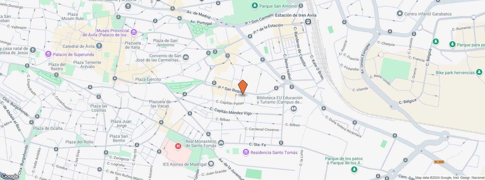 Location Map for Calle Capitán Peñas, 35, Ávila, 05003