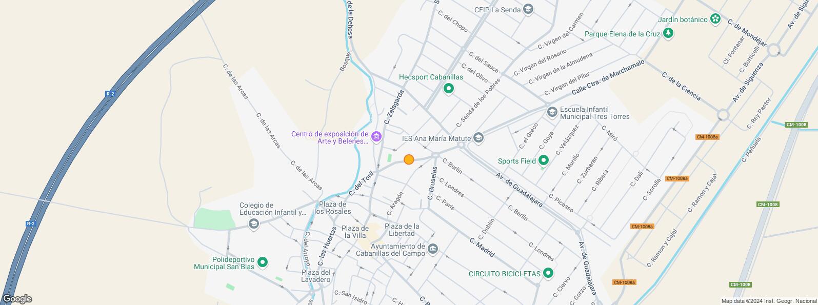 Location Map for Casco urbano, Cabanillas del Campo, Guadalajara, 19171