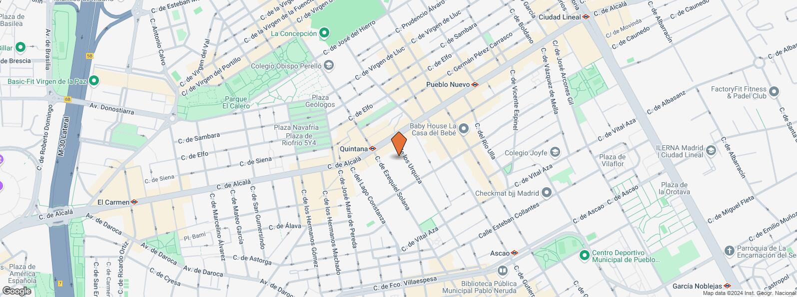 Location Map for Calle Urquiza, 8, Ciudad Lineal, Madrid, 28017