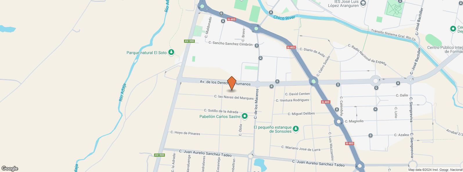 Location Map for Calle Navas del Marqués, s/n, Ávila, 05002