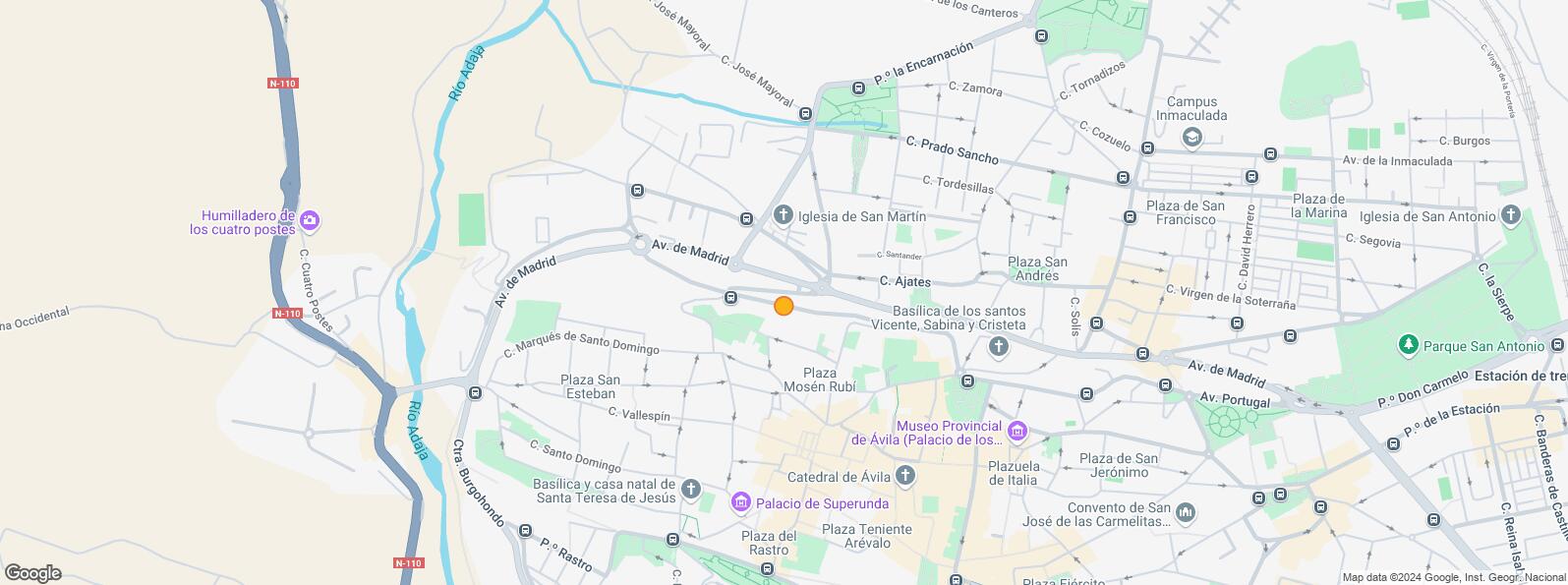 Location Map for Plaza Mercado Chico, Ávila, 05001
