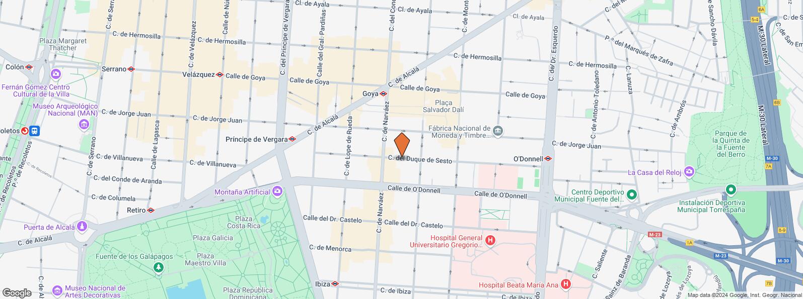 Mapa de Calle Duque de Sesto, 40, Salamanca, Madrid, 28009