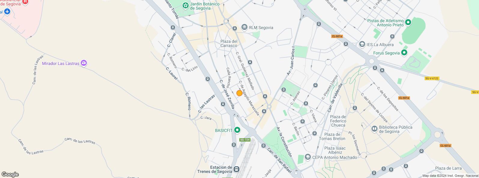 Mapa de Zona José Zorrilla, Segovia, 40005