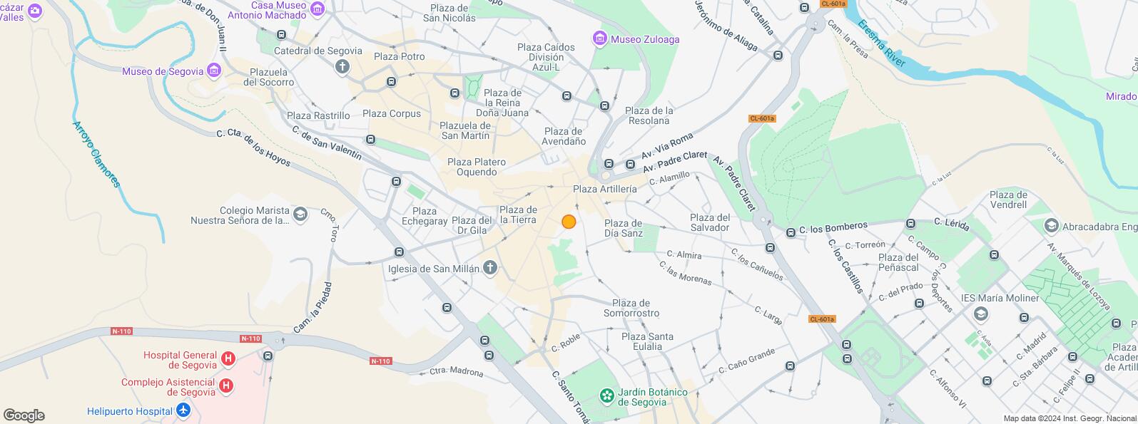 Location Map for Avenida Acueducto, Segovia, 40001