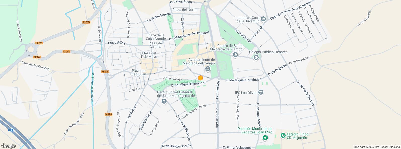 Location Map for Zona Los Olivos, Mejorada del Campo, Madrid, 28840