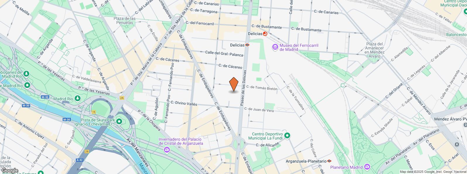 Location Map for Calle Tomás Bretón, Arganzuela, Madrid, 28045