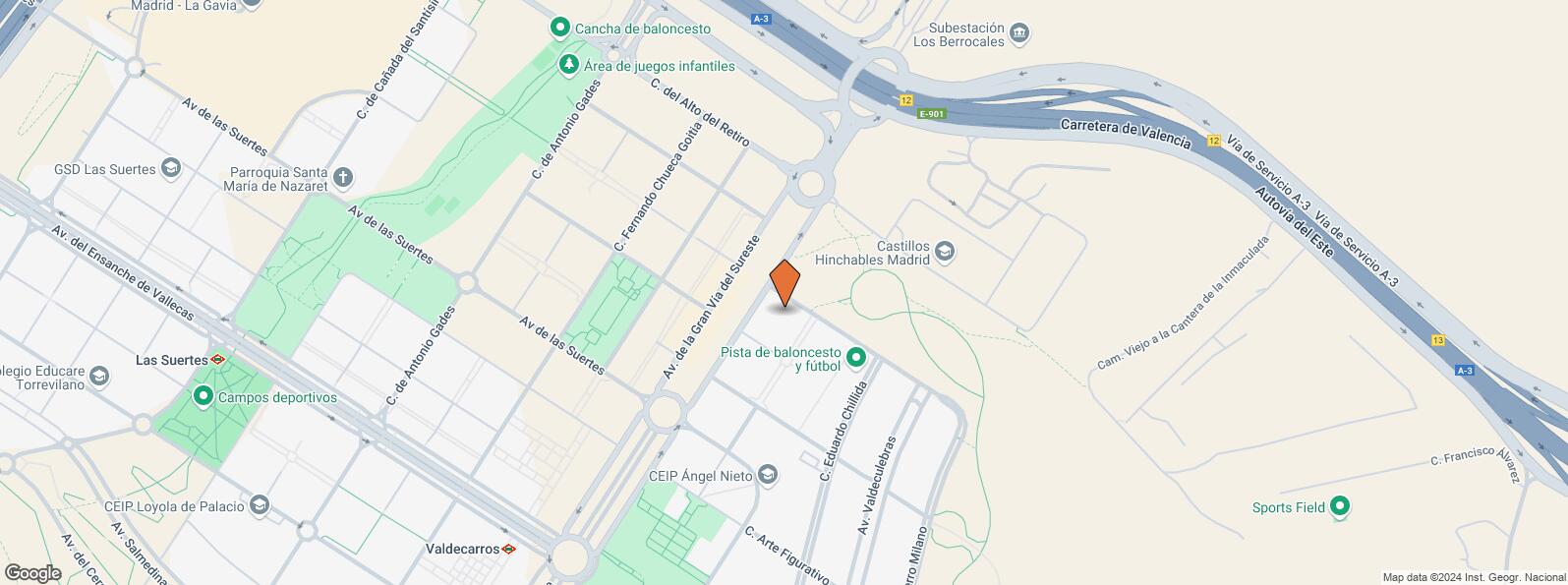 Location Map for Avenida Cerro Milano, 143, Villa de Vallecas, Madrid, 28031