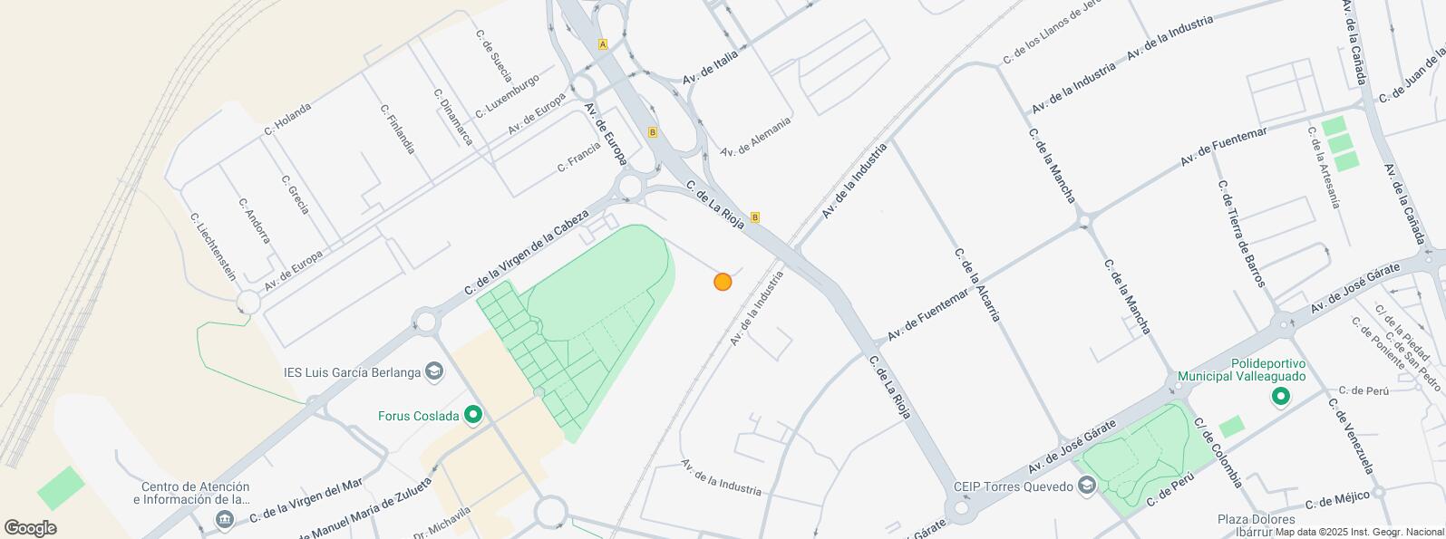 Location Map for Avenida Industria, Coslada, Madrid, 28820