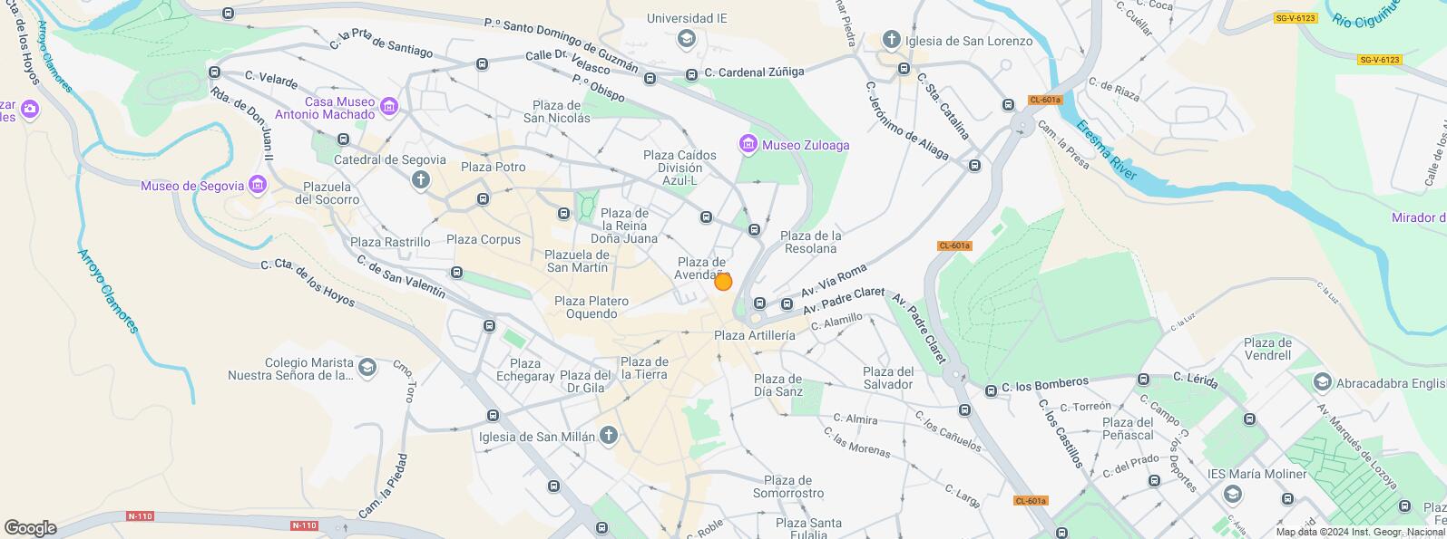 Location Map for Calle Cervantes, Segovia, 40001