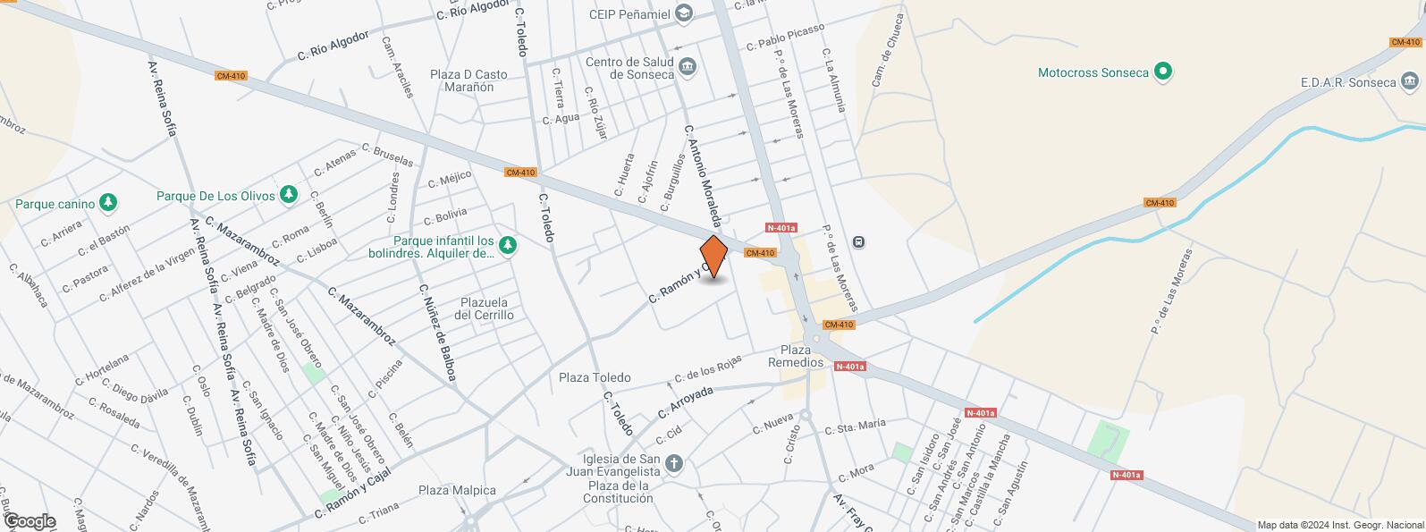 Location Map for Calle Antonio Moraleda, 7, Sonseca, Toledo, 45100