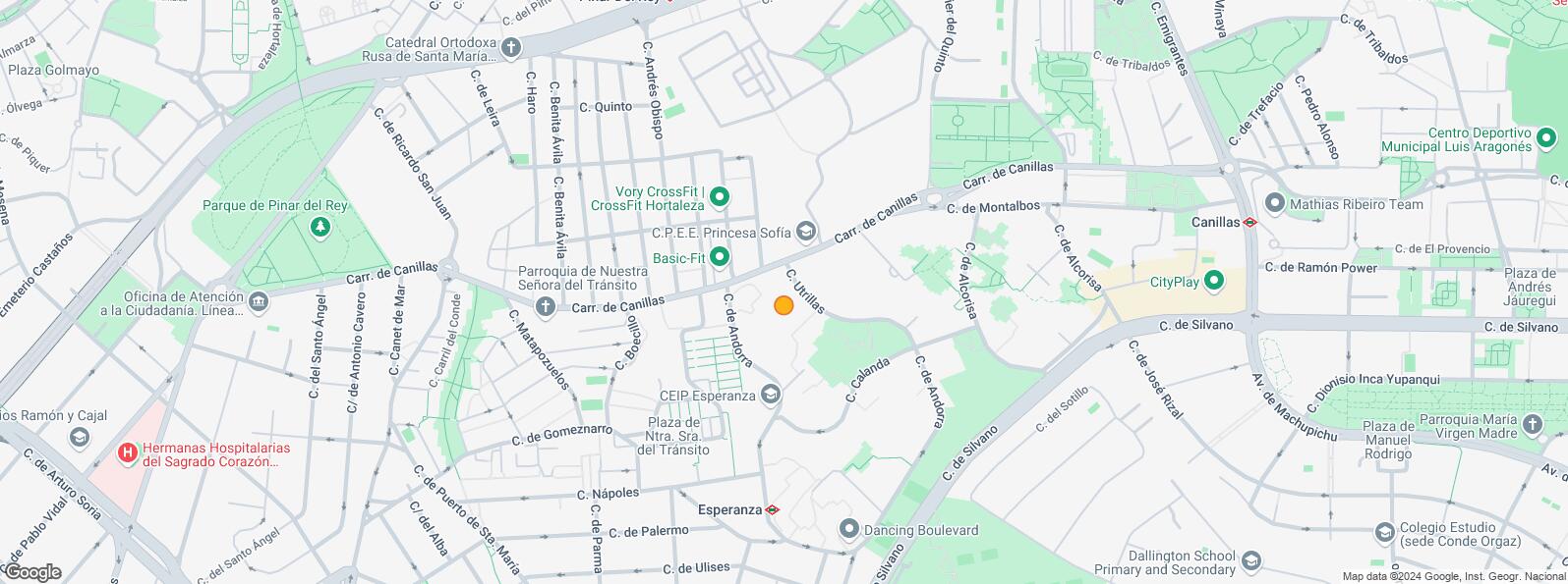 Mapa de Calle Utrillas, Hortaleza, Madrid, 28043