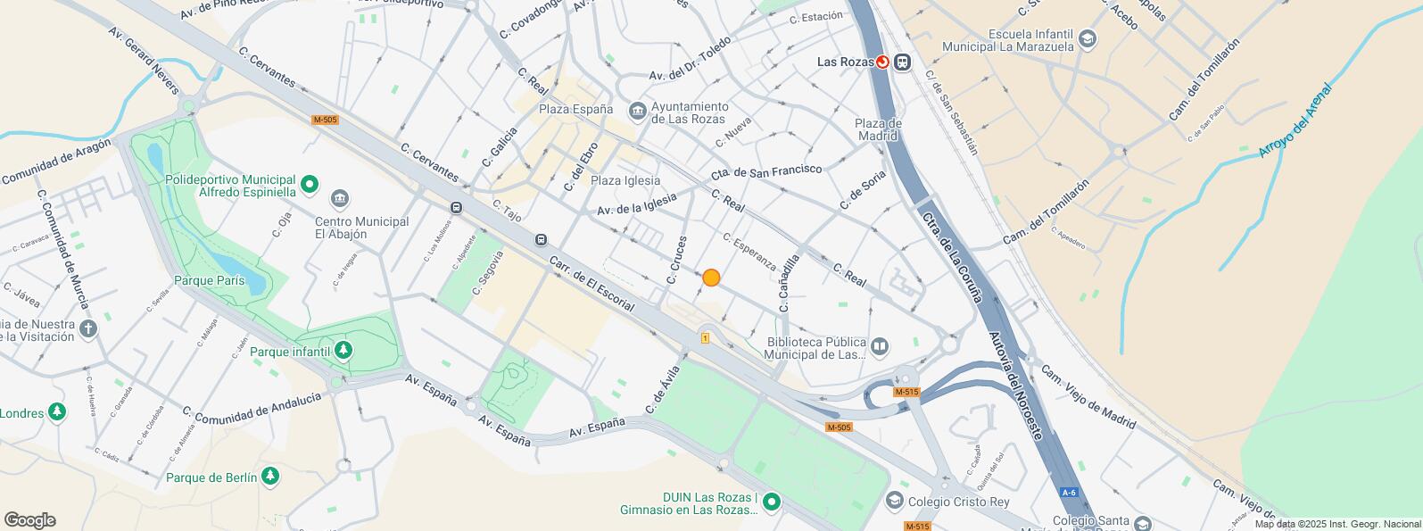 Location Map for Calle Andrés Segovia, Las Rozas de Madrid, Madrid, 28230