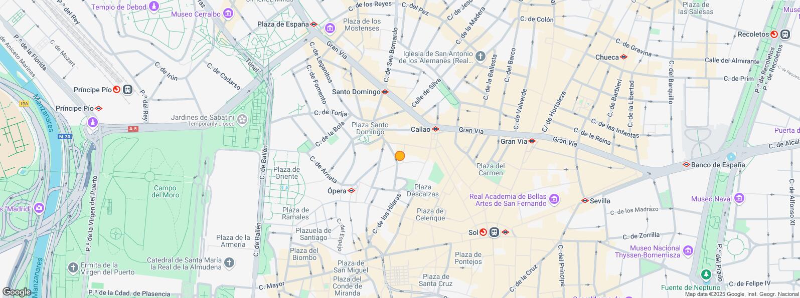 Mapa de Zona centro, Centro, Madrid, 28013