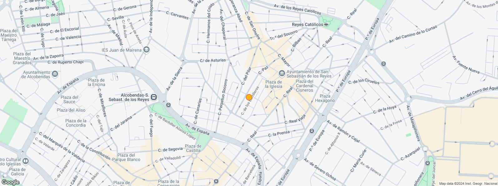 Location Map for Calle Real, San Sebastián de los Reyes, Madrid, 28700