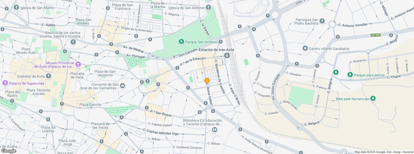 Location Map for Zona San Roque, Ávila, 05001