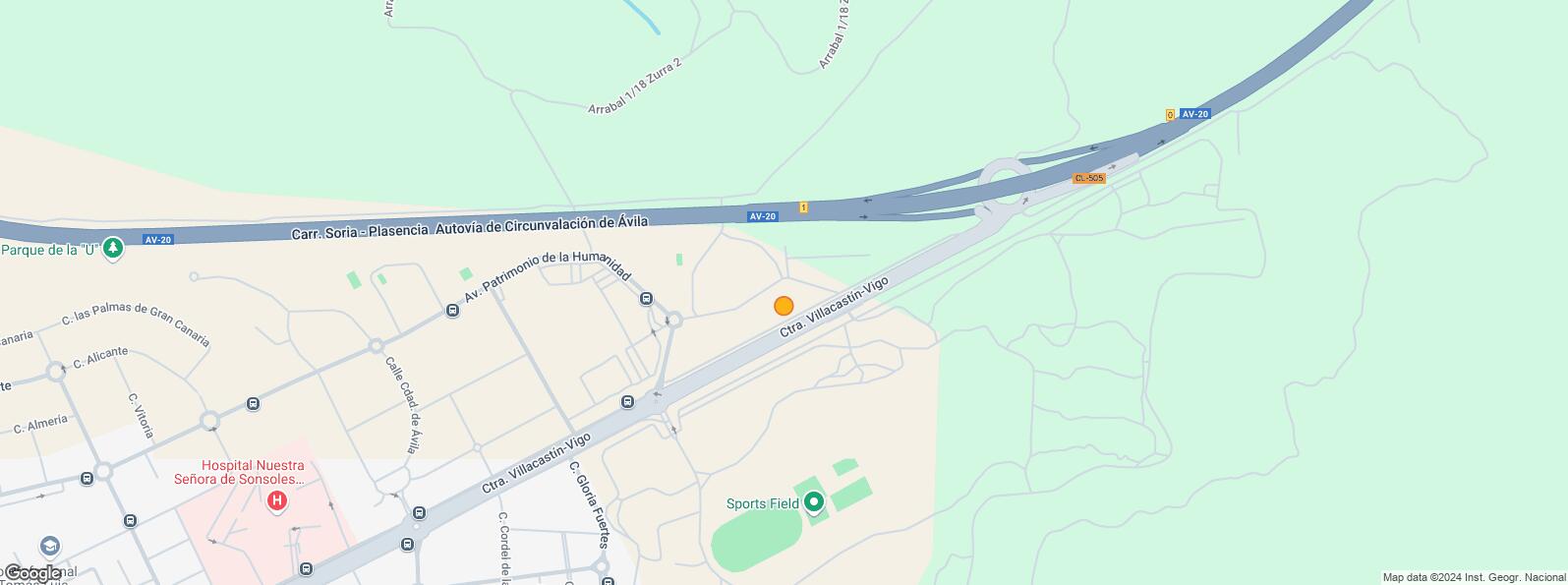 Location Map for Zona Carrefour Ávila, Ávila, 28005