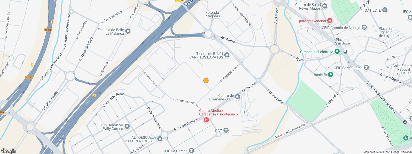 Location Map for Zona La Garena, Alcalá de Henares, Madrid, 28806