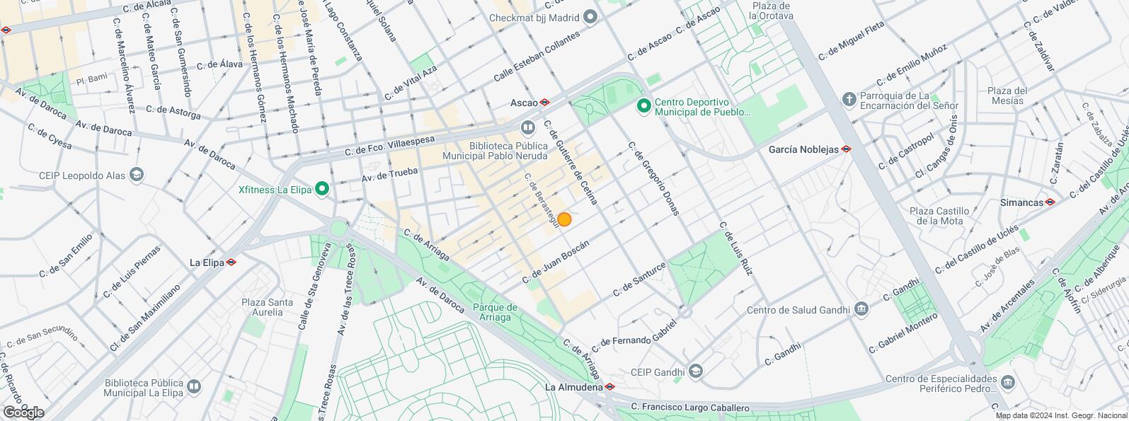 Location Map for Calle Ezequiel Solana, Ciudad Lineal, Madrid, 28017