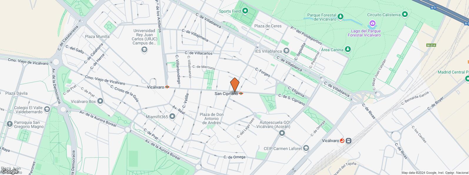 Location Map for Calle San Cipriano, 44, Vicálvaro, Madrid, 28032