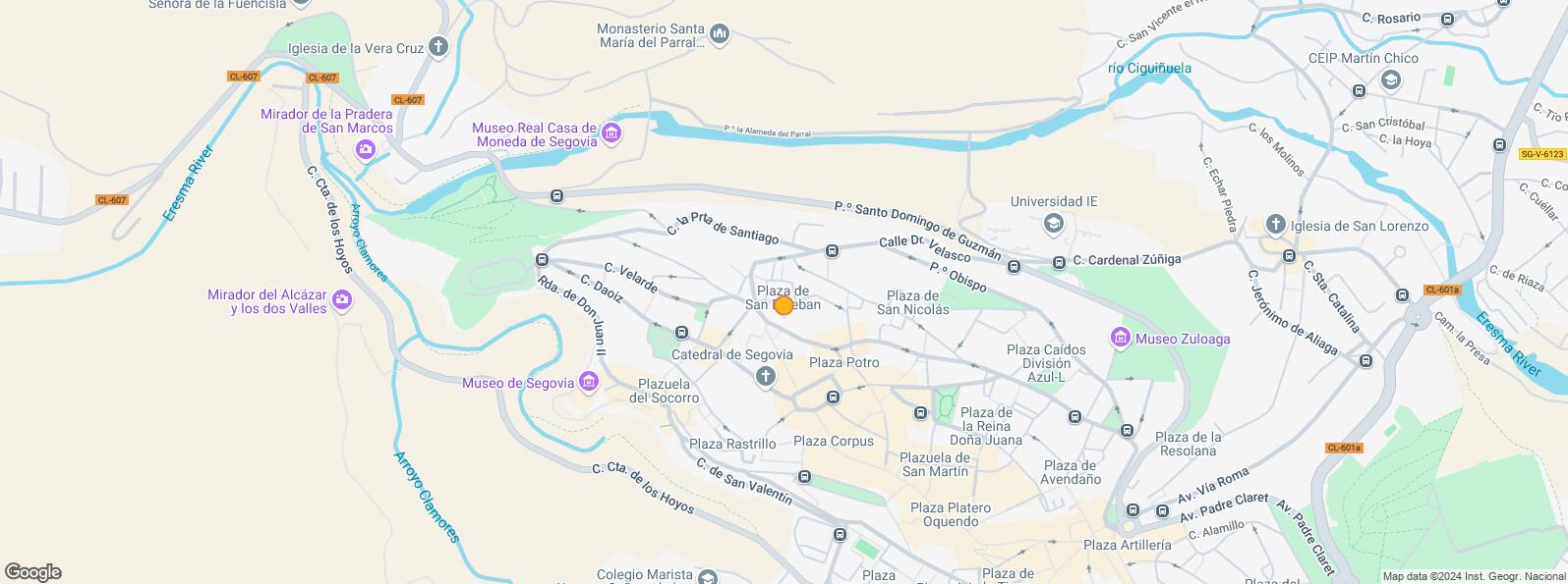 Location Map for Casto Histótico, Segovia, 40003