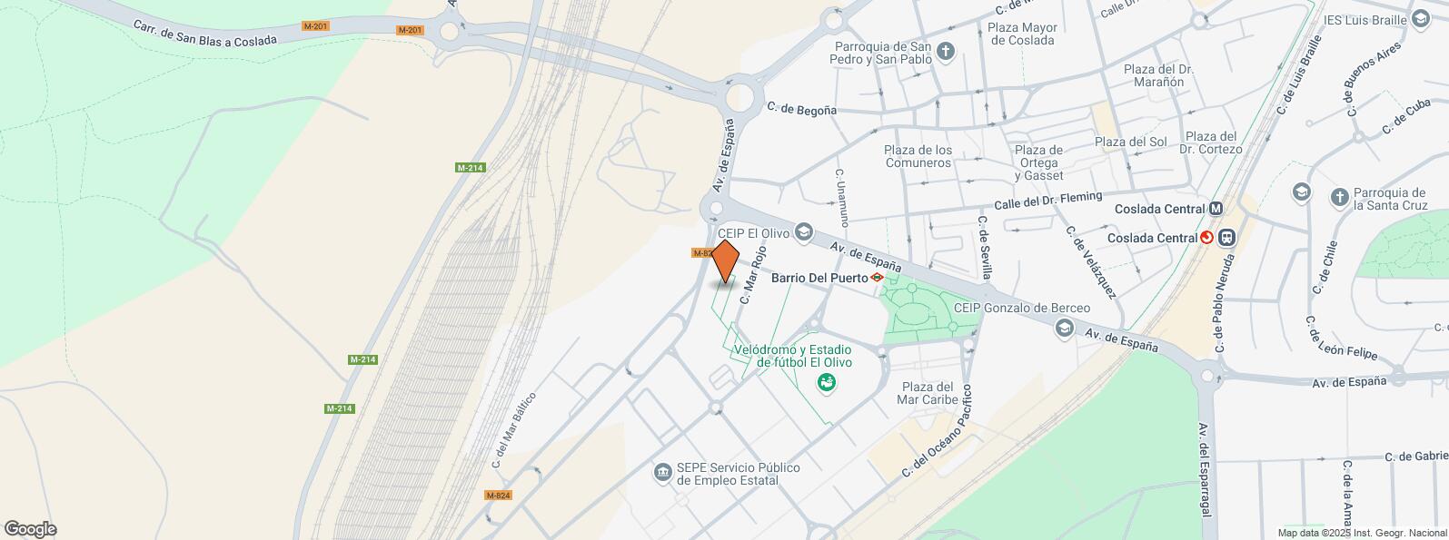 Location Map for Calle Mar Rojo, 6, Coslada, Madrid, 28820