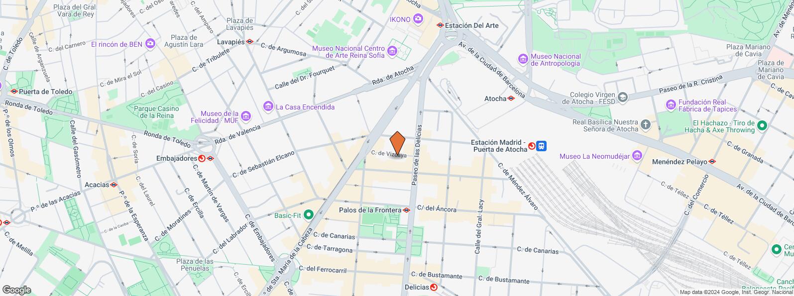 Mapa de Calle Vizcaya, 12, Arganzuela, Madrid, 28045