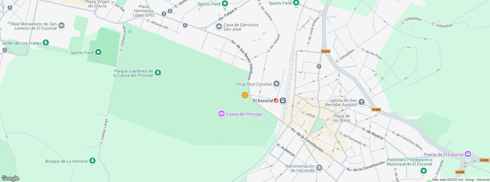 Location Map for Zona Renfe, El Escorial, Madrid, 28280