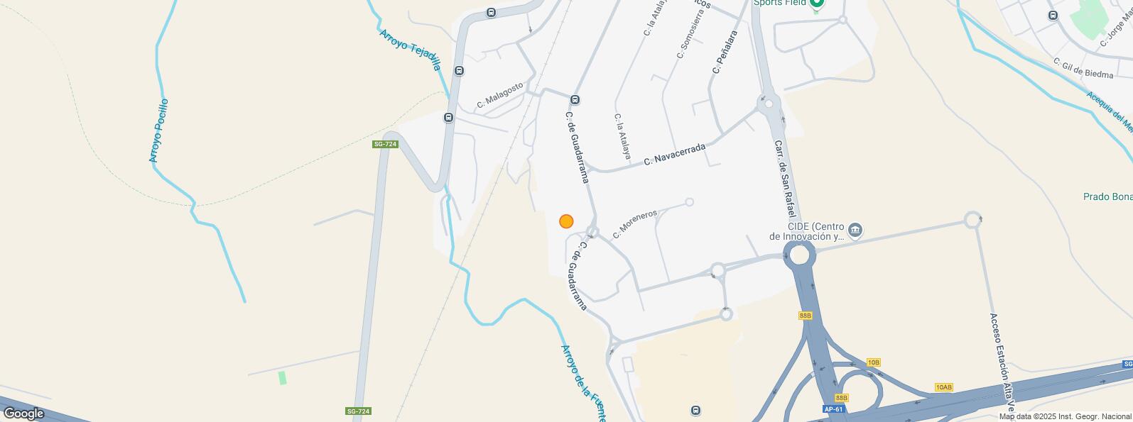 Location Map for Polígono Industrial El Cerro, Segovia, 40006