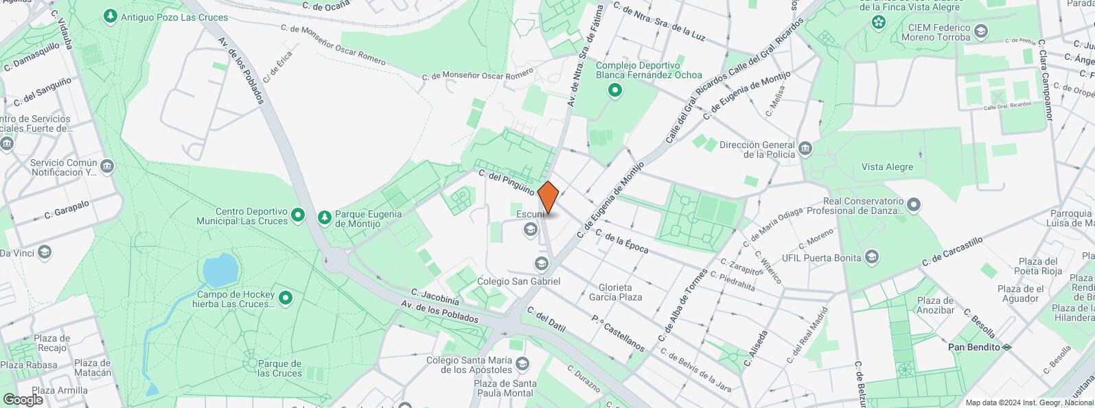 Location Map for Avenida Nuestra Señora Fátima, 95, Carabanchel, Madrid, 28047