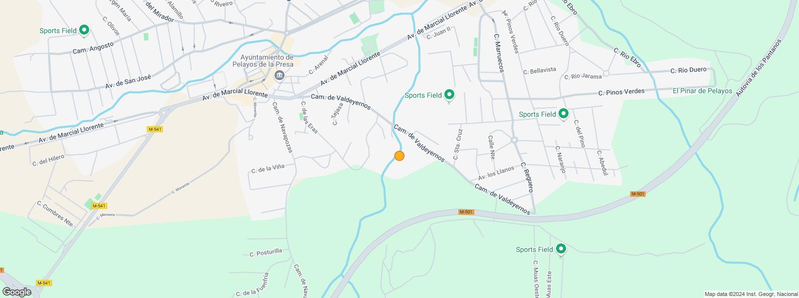 Location Map for Camino Valdeyernos, Pelayos de la Presa, Madrid, 28696