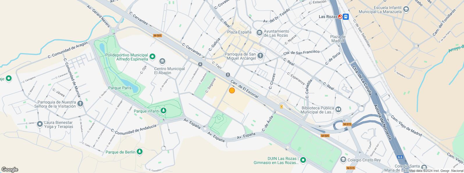 Location Map for Calle Comunidad de Madrid, Las Rozas de Madrid, Madrid, 28230