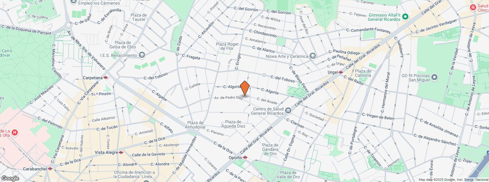 Location Map for Avenida Pedro Díez, 22, Carabanchel, Madrid, 28019