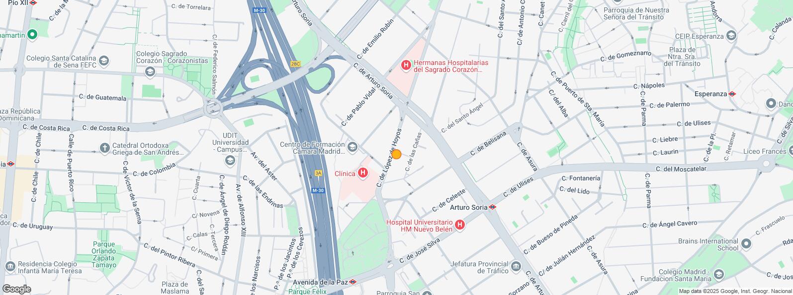 Location Map for Ciudad Lineal - Colina, Ciudad Lineal, Madrid, 28043