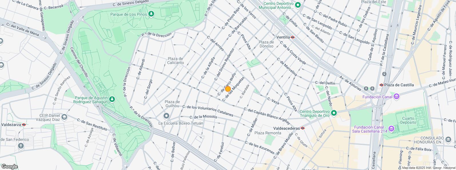 Mapa de Calle Capitán Blanco Argibay, Tetuán, Madrid, 28029