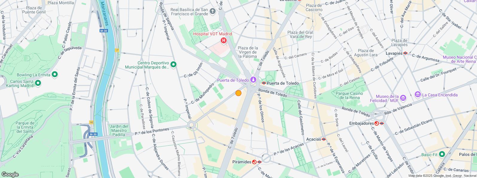 Location Map for Glorieta Puerta de Toledo, Arganzuela, Madrid, 28005