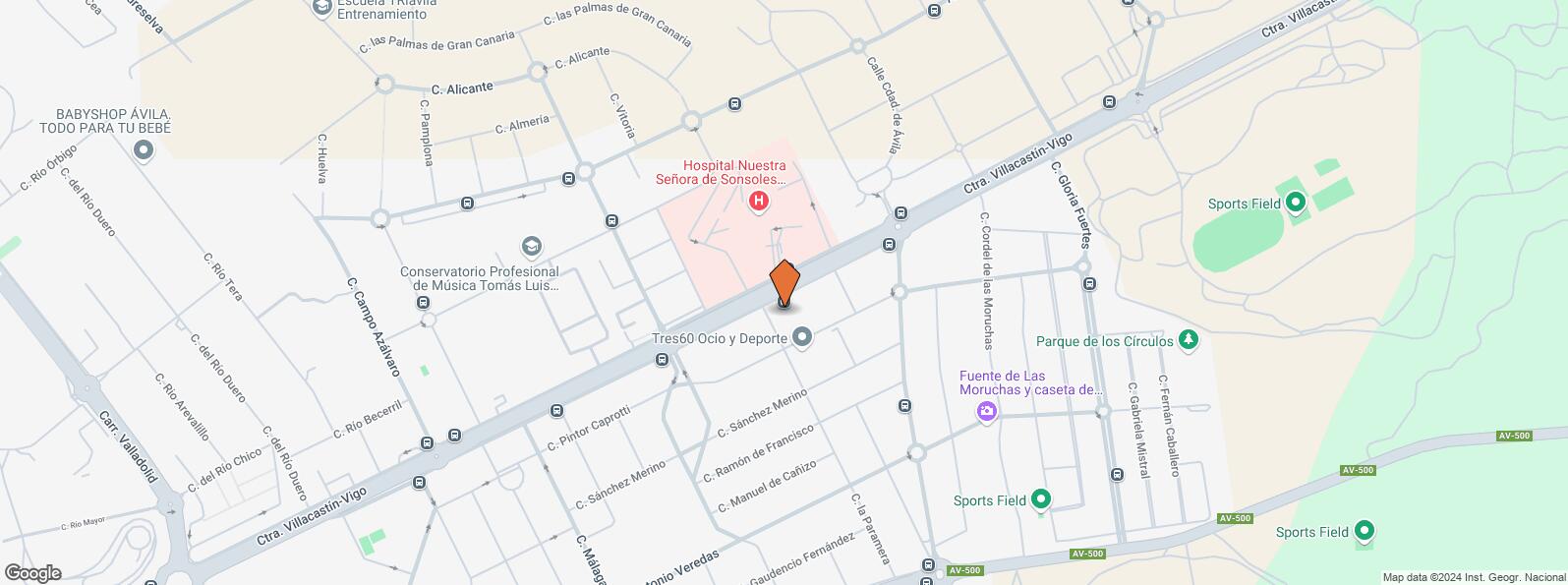 Location Map for Avenida Juan Carlos I, 30, Ávila, 05004