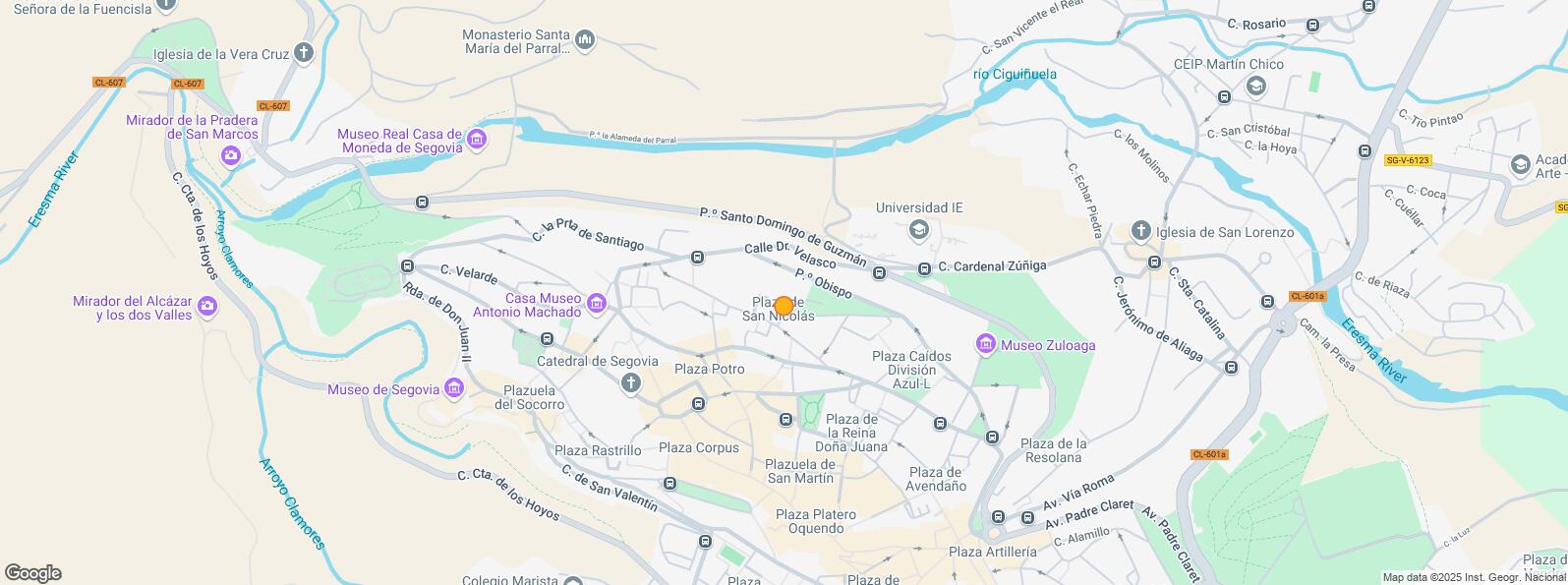 Location Map for Casco histórico, Segovia, 40001