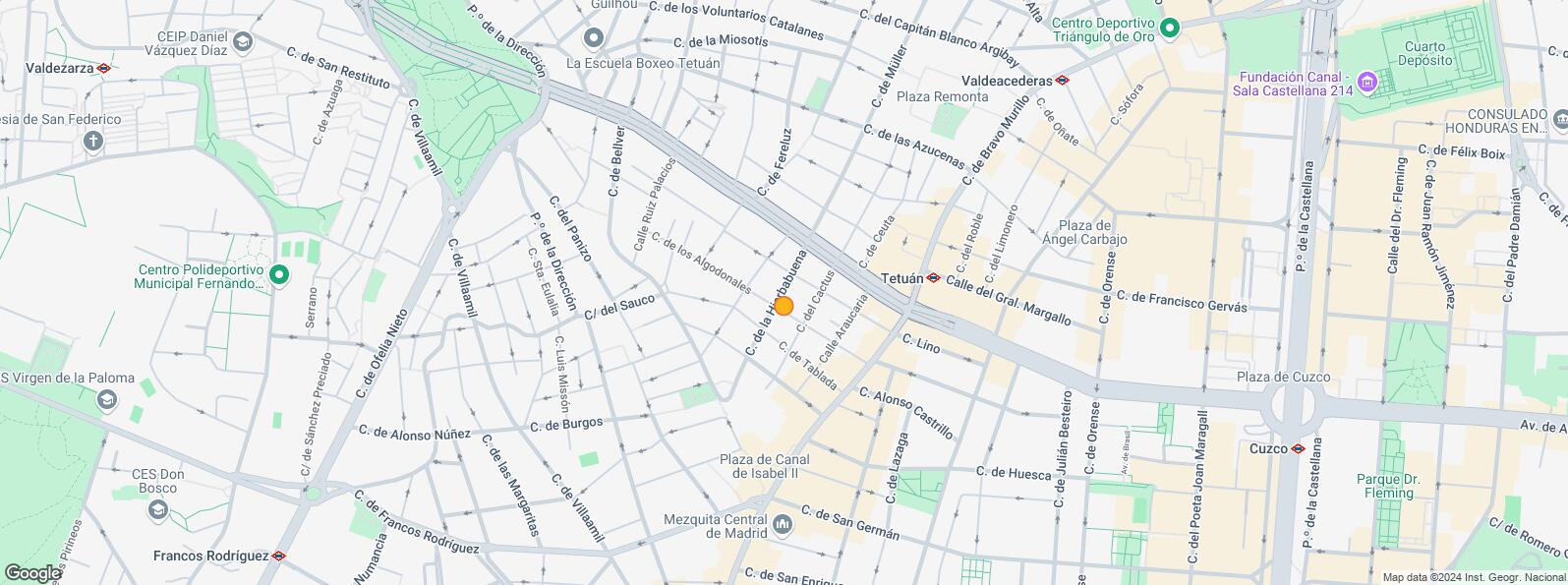 Mapa de Calle Hierbabuena, Tetuán, Madrid, 28039