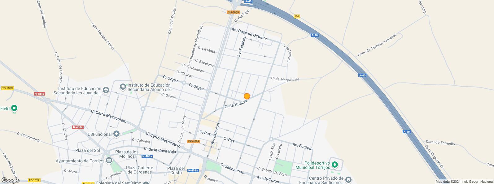 Mapa de Zona Centro de Salud, Torrijos, Toledo, 45500