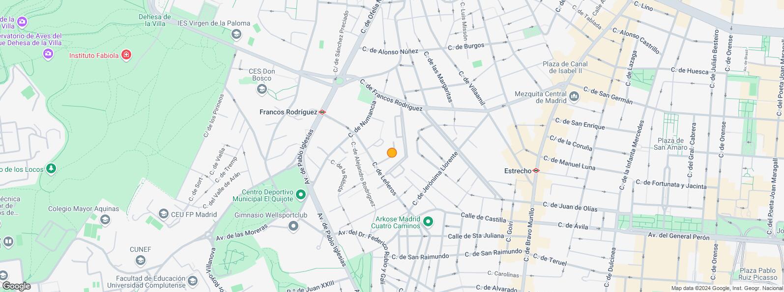 Mapa de Calle Francos Rodriguez, Tetuán, Madrid, 28039