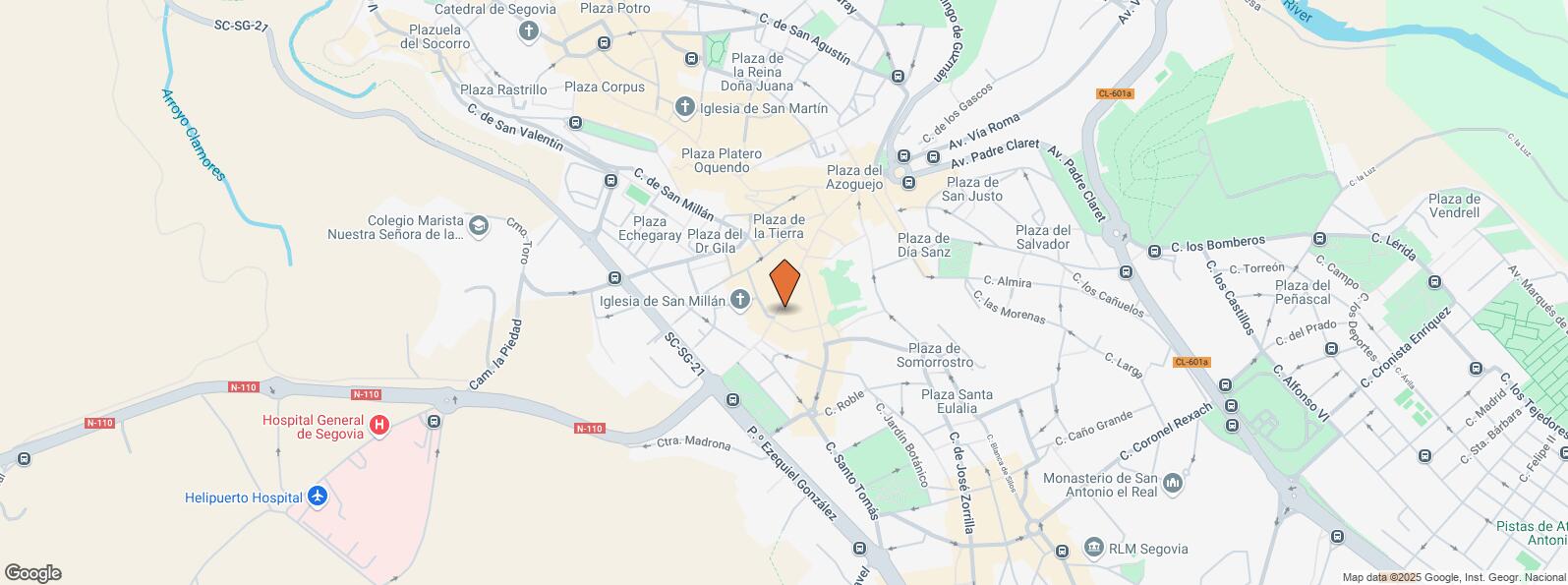 Location Map for Avenida Acueducto, 27, Segovia, 40002